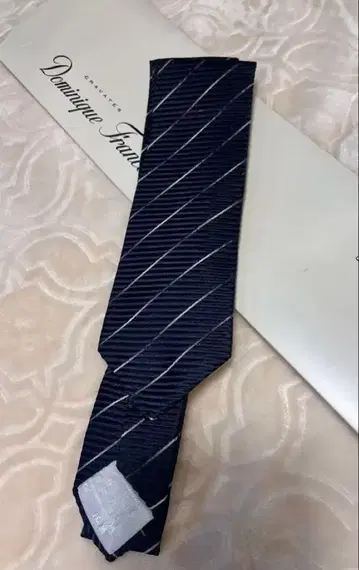 도미닉 프랑스 네이비 고급 넥타이 미사용품 DominiqueFrance