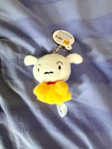 키링 인형 옐로우 흰둥이