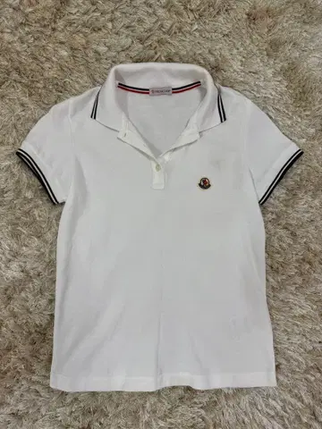MONCLER 반팔 피케 셔츠 화이트 xs 1회 착용~