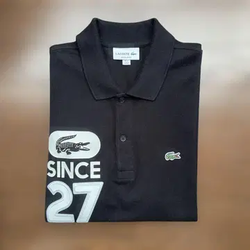 가격 인하 새상품급 LACOSTE 라코스테 피케 셔츠 블랙 SINCE 27