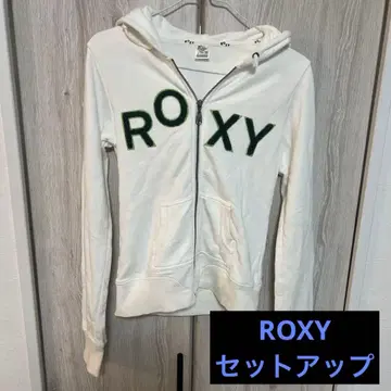 ROXY 록시 맨투맨 셋업 상하의 M 화이트 x 그린