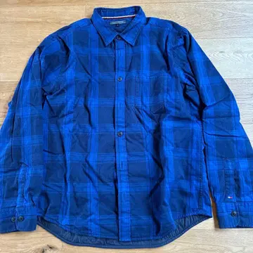 TOMMY HILFIGER 체크 무늬 긴팔 셔츠 XL