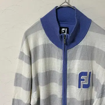 FootJoy 니트 자켓 남성용 L~XL 보더 골프 풀 집업