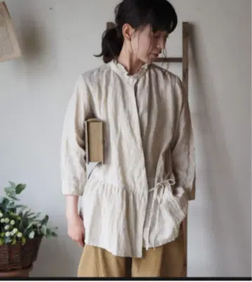 인기 작가 momonohana 카슈쿨 블라우스 ivory