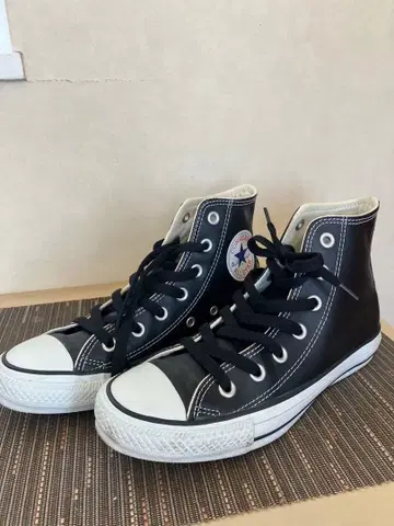 [ 새상품급 ] 가죽 converse 컨버스 올스타 하이컷 23.5