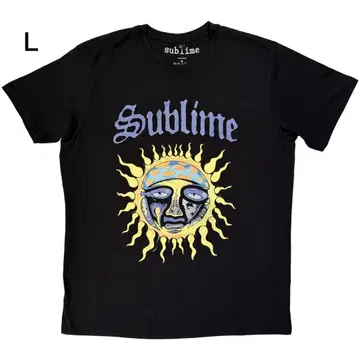 새상품 정품 SUBLIME 서브라임 T셔츠 블랙 L