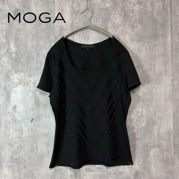 [ 새상품급 ] MOGA 모가 반팔 티셔츠 니트 블랙 빅 사이즈 15