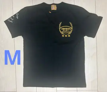 VANSON LEATHERS 자수 T셔츠 블랙 M 미사용