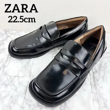 [새상품급] ZARA 코인 로퍼 스퀘어토 35 22.5 블랙 신발