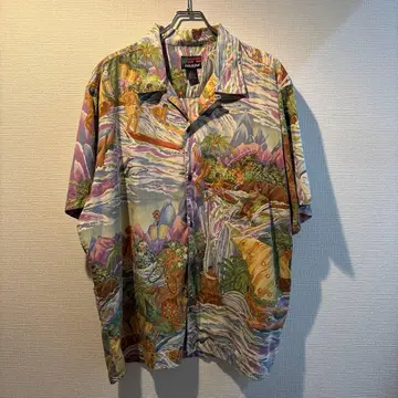 90s 파타고니아 파탈로하 메뉴 패턴 하와이안 셔츠 XL