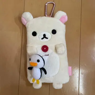 코리락쿠마 봉제 인형 파우치 카라비너 포함