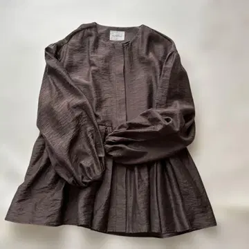 그린 라벨 시어 노카라 자켓 접촉 냉감 fleurie