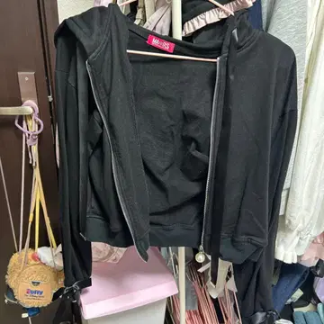 MA*RS 마즈 집업 후드티 블랙 펄 참