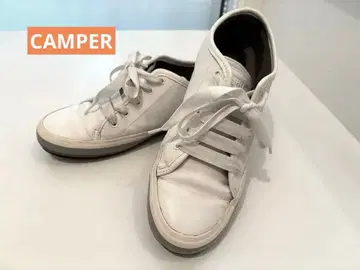 [ CAMPER ] 캠퍼 화이트 가죽 스니커즈 여성용 24cm