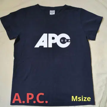 아페세 A.P.C. U.S. 티셔츠 네이비 면 M 캘리포니아제 USED