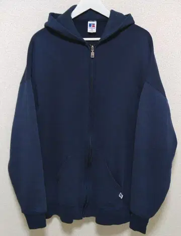 XXL 러셀 지퍼 후드티 네이비 페이드