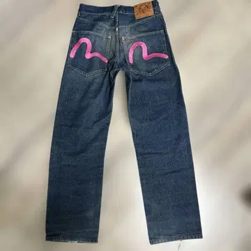 EVISU 에비수 청바지 데님 팬츠 핑크 갈매기 인디고 남성용