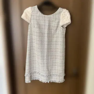 CECIL McBEE 체크 무늬 퍼 원피스