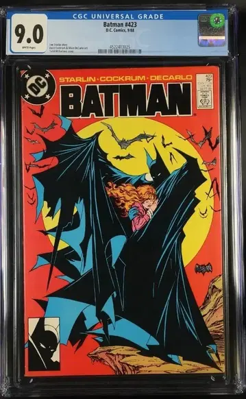 CGC 9.0 배트맨 #423 DC 코믹스 1988