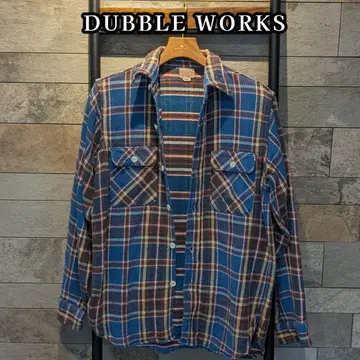 DUBBLE WORKS 더블웍스 헤비 플란넬 셔츠 남성용 긴팔