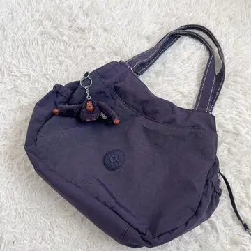 Kipling 토트백 핸드백 몽키 참 포함 네이비