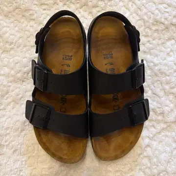 [ 새상품급 ] 버켄스탁 밀라노 블랙 24.5cm ( 사이즈 38 )