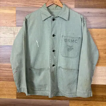 40s US MARINE CORPS P-47 HBT JACKET USMC