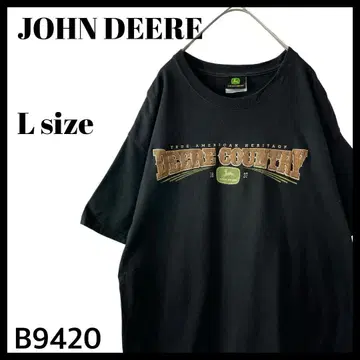 해외 기업계 JOHN DEERE 존디어 입체 로고 프린트 T셔츠 L