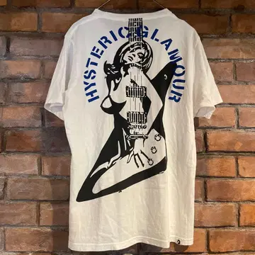 HYSTERIC GLAMOUR 기타 걸 티셔츠 화이트