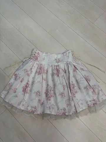 LIZ LISA 리즈리사 로즈 패턴 레이스업 미니 스커트 리본