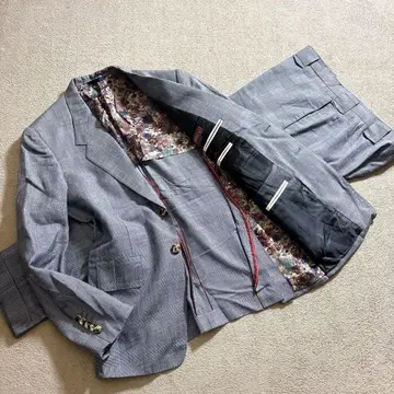 새상품급 Paul Smith 셋업 수트 글렌체크 블루 그레이