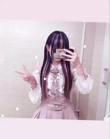 LIZLISA 2단 리본 벨트 치마바지 핑크 양산형 지뢰계 리즈리사
