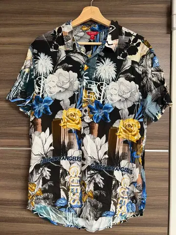 GUESS 게스 하와이안 셔츠 꽃무늬 M 사이즈