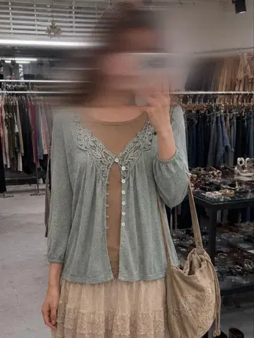 페어리 그런지 레이스 가디건 모리걸 가디건 얇은 소재