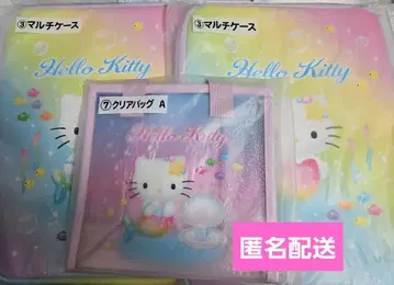 키티 복권 Hello Kitty 멀티 케이스 클리어 백 3종 세트