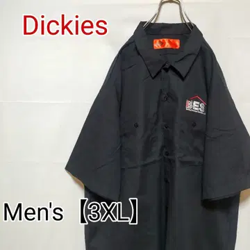 P130 [US 수입] Dickies(디키즈) 반팔 셔츠 [3XL] 블랙