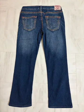 TRUE RELIGION 자수 굵은 스티치 데님 청바지 미국제