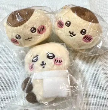 치이카와 클립 봉제 인형 랏코 누워있는 밤만쥬 3종 세트