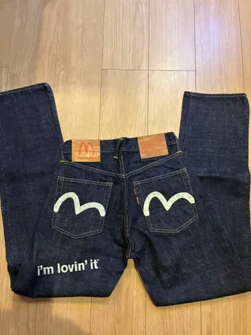 EVISU x McDonald's 콜라보 데님 팬츠 29x35