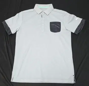 PUMA 피케 셔츠 그레이 포켓 부착