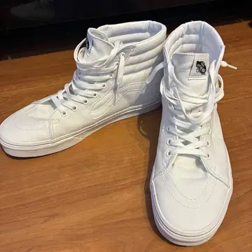 라스베이거스 구매 일본 미발매 VANS 올 화이트 하이컷 스니커즈