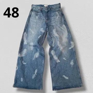MASU BOYS FEATHER BAGGY JEANS 48 배기 와이드