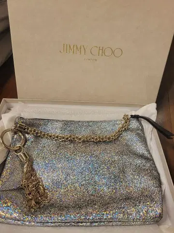 JIMMY CHOO 클러치백 메탈릭 태슬 포함