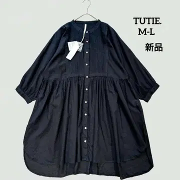 TUTIE. 츠치에 면 100% 핀턱 개더 튜닉 M-L 새상품