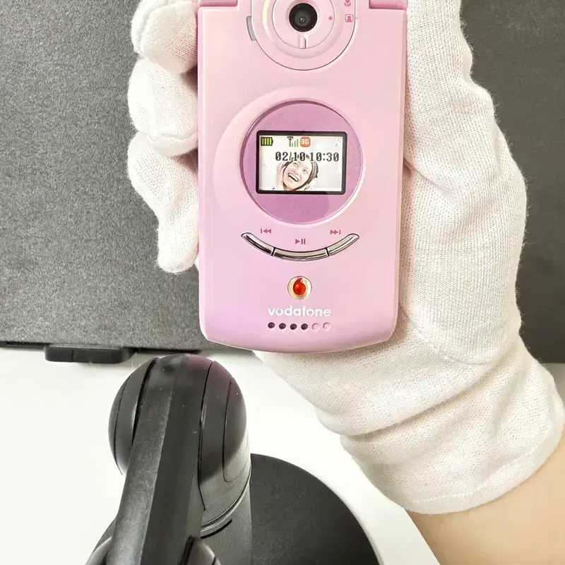 딸기우유색 Vodafone 폴더폰 도코모 모형폰
