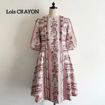 Lois CRAYON 빈티지풍 꽃무늬 오리지널 프린트 원피스 일본제