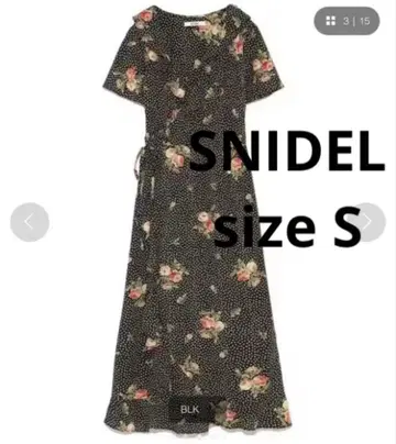 스나이델 꽃무늬 카슈쿨 프릴 롱 원피스 0 블랙 계열