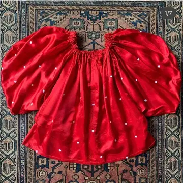 vintage 50-60's 빈티지 도트 블라우스