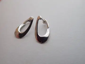 후프 귀걸이 실버 silver 925 후프 심플 웨이브 커브