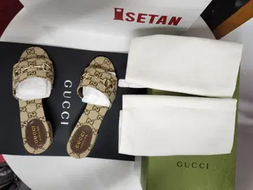 홀스빗 장식 우먼 슬라이드 샌들